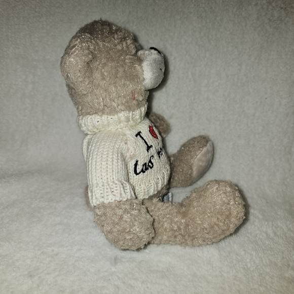 Unipak Designs Collectible Bear 10" Plush  I Love Las Vegas Sweater 2015 Beige - Picture 5 of 10